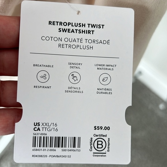 Athleta girls retroplush twist sweatshirt - Picture 6 of 7